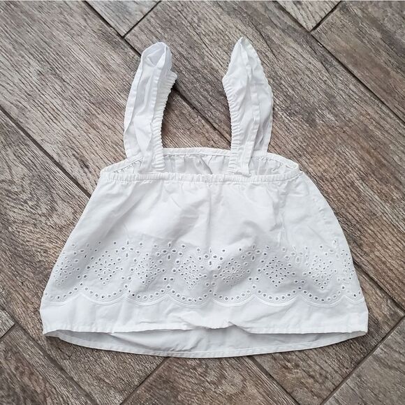 Crazy 8 white boho tank top Size 12-18 Months - Picture 8 of 9